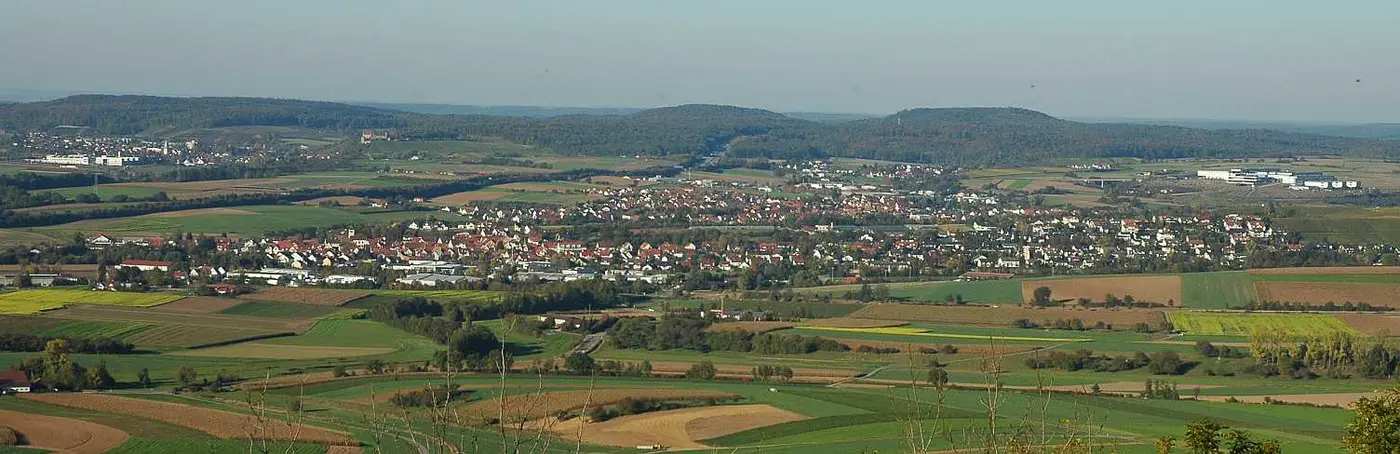 Blick auf Ilsfeld-Auenstein vom Wunnenstein.