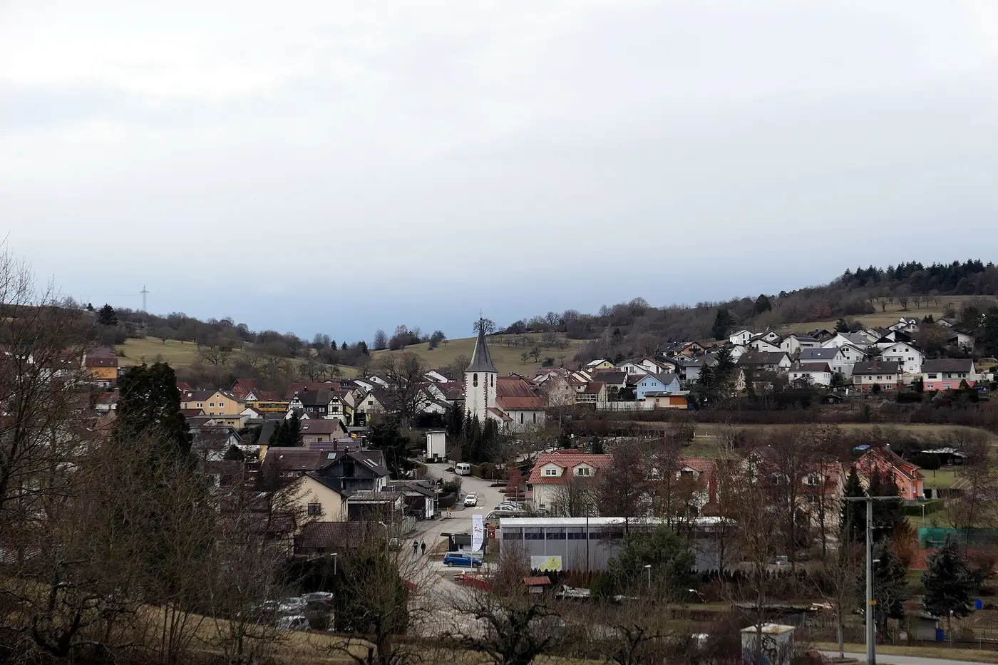 Bilfingen Wallfahrtkirche Johannes der Täufer Ost Ansicht Steiner Str