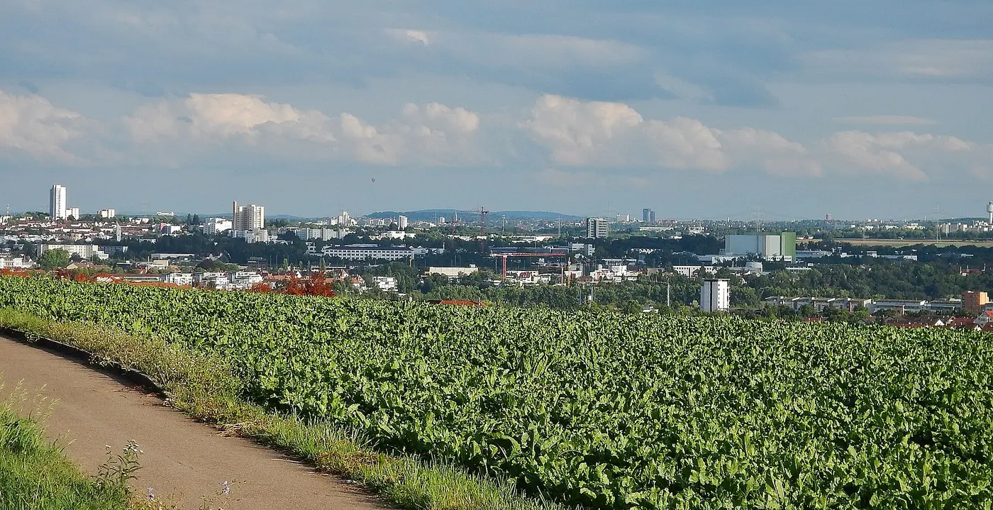 Blick Richtung Bietigheim-Bissingen