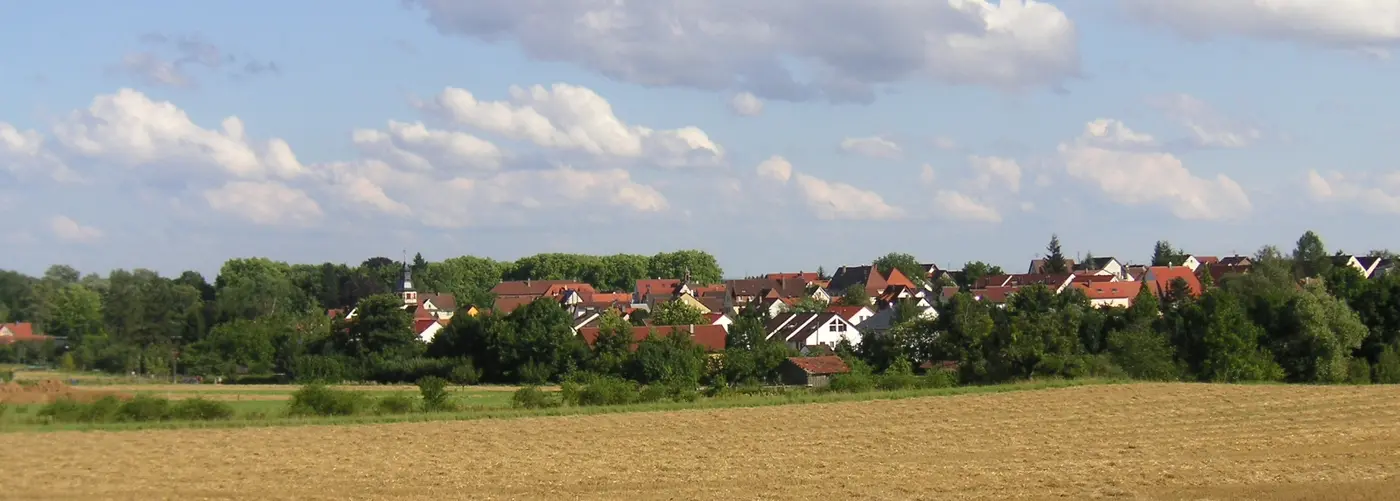 Panorama von Freudental, Kreis Ludwigburg aus der Richtung des jüdischen Friedhofs
