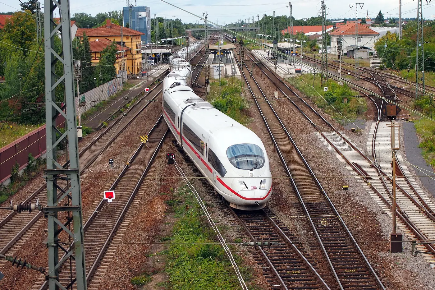 Graben-Neudorf Bahnhof. Blick nach Norden