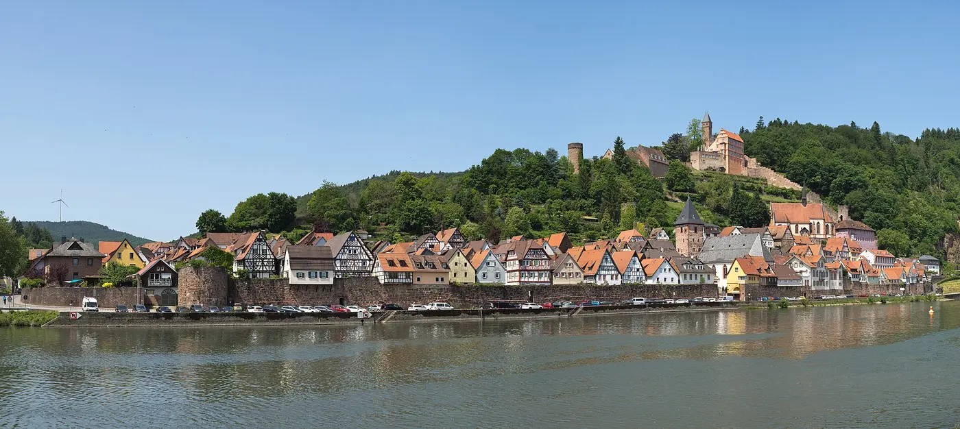 Blick auf den historischen Ortskern von Hirschhorn