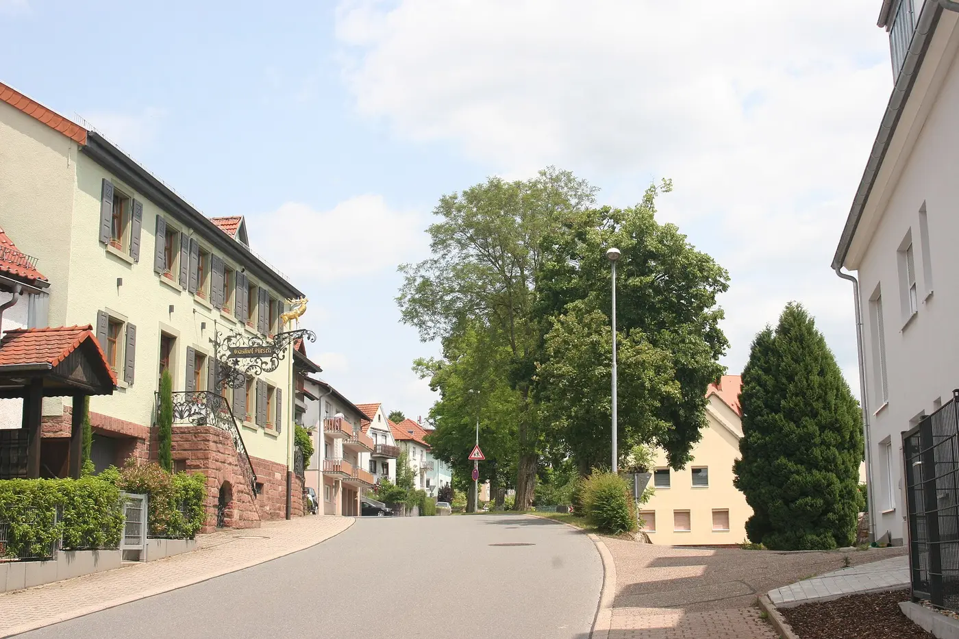 Gasthof Hirsch in Horrenberg an der Straße nach Hoffenheim