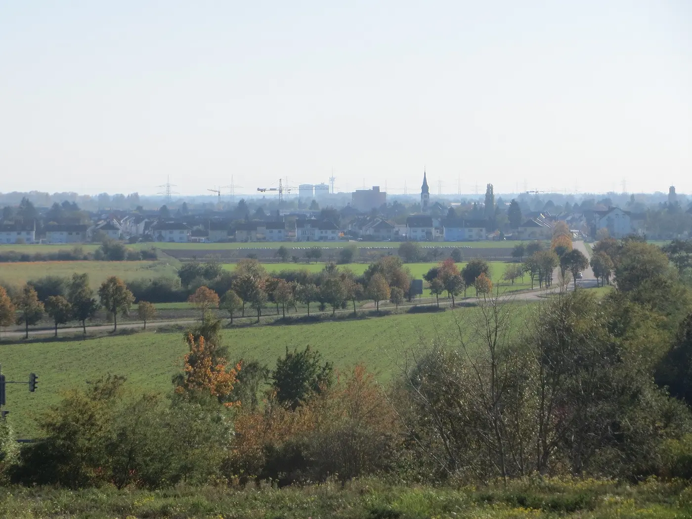 Blick von der Deponie Hockenheim auf Neulußheim