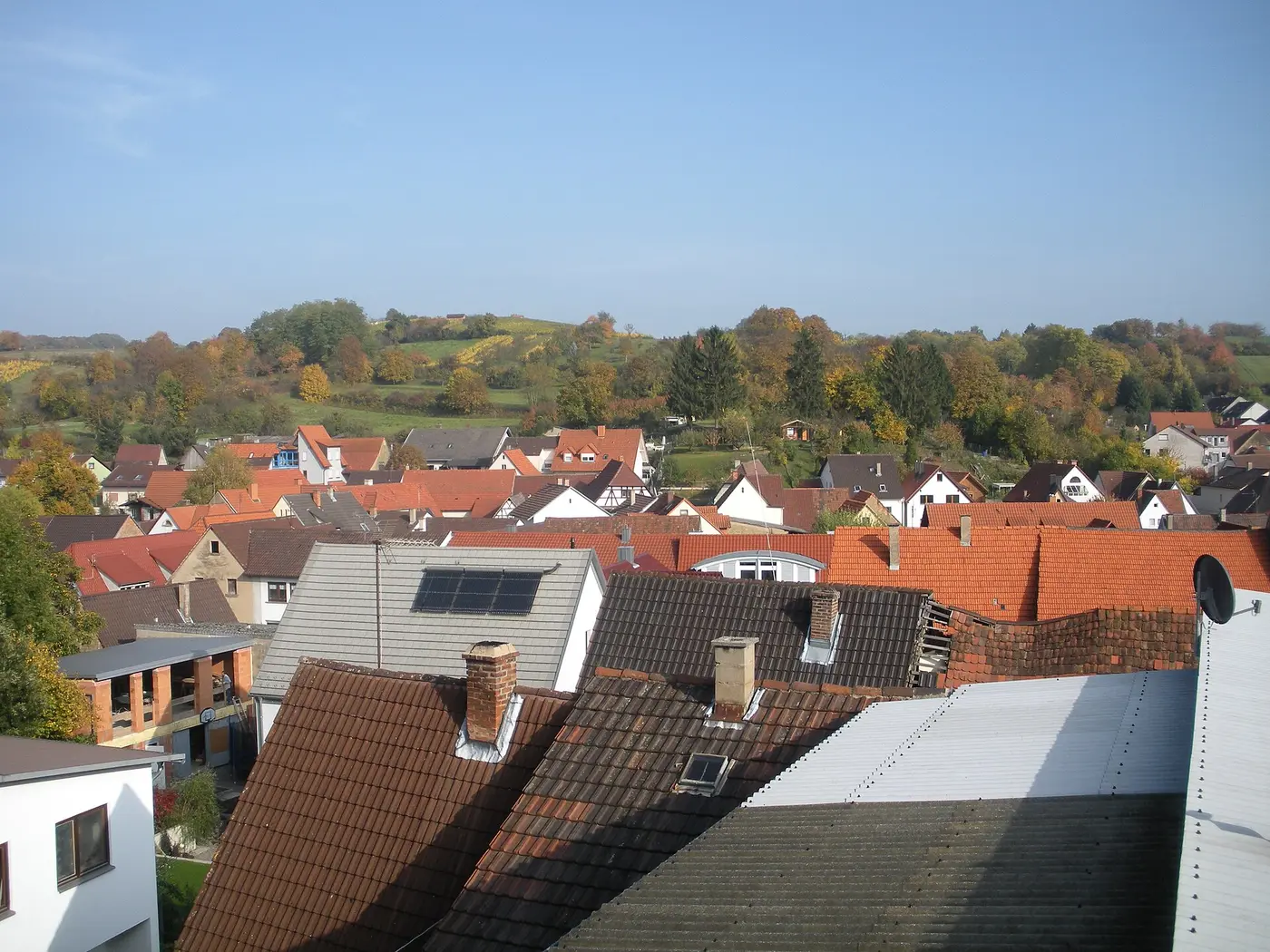 Blick über den Stadtteil Oberöwisheim in Kraichtal