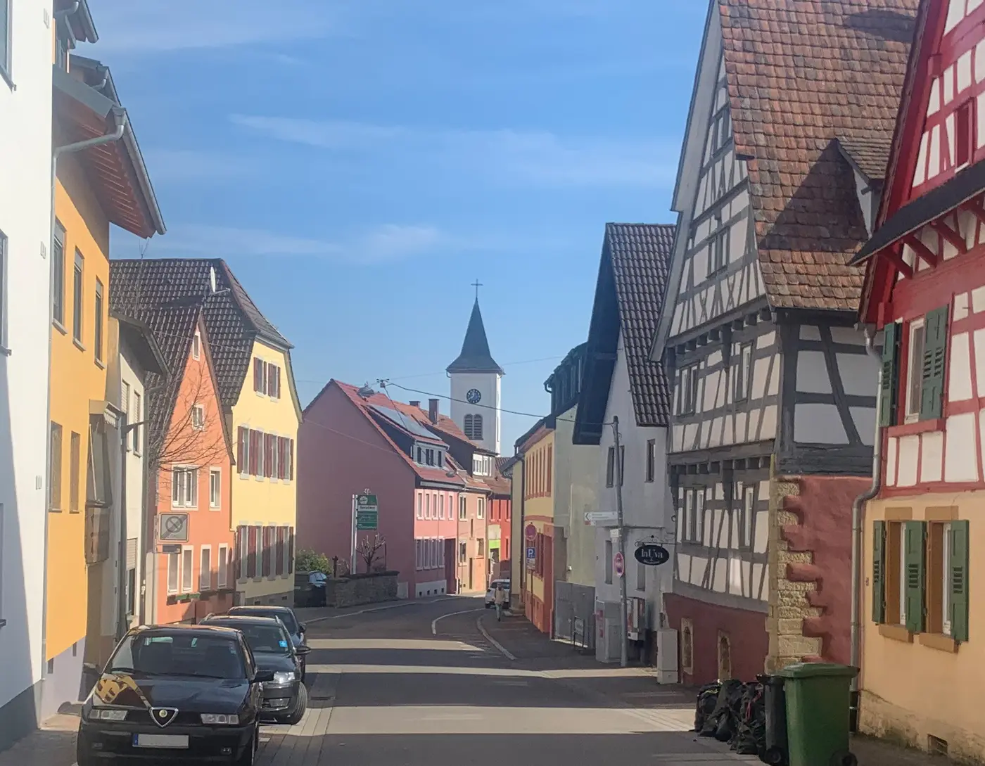 Rinklingen, Hauptstraße, Blick nach Osten, 2022