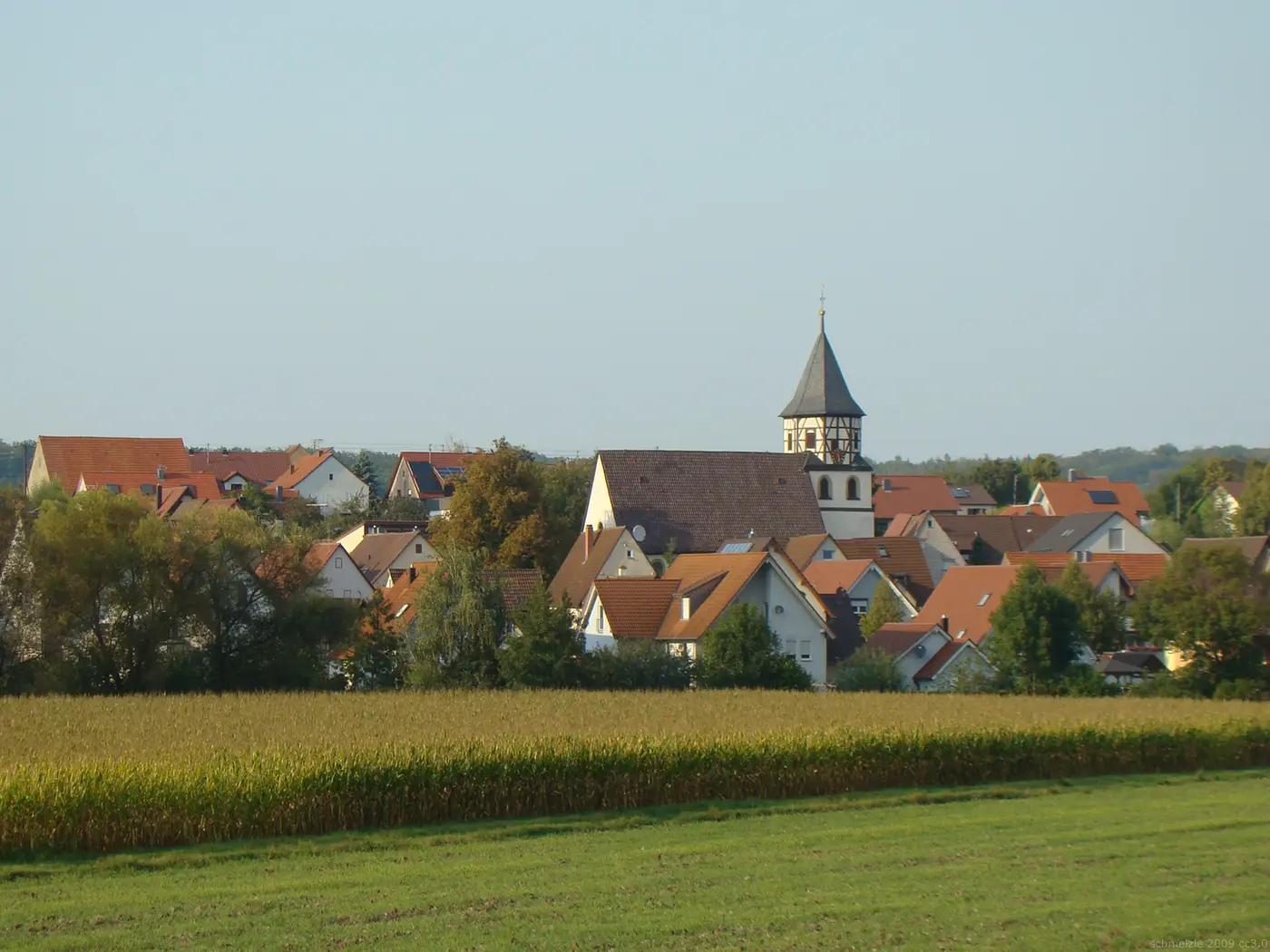 Blick auf Stetten am Heuchelberg