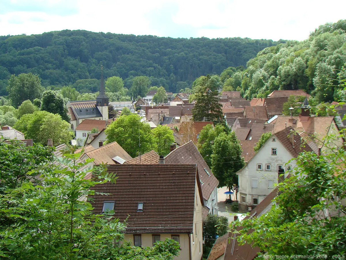 Blick vom Turmwächterhaus über Widdern